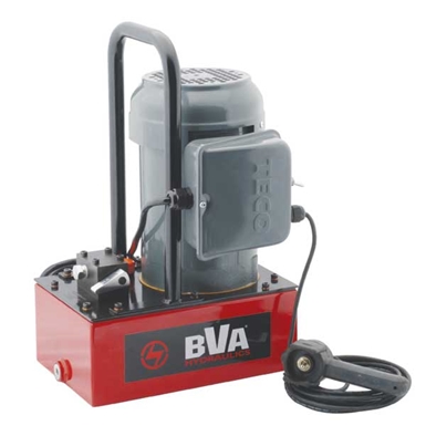 BVA Hydraulics Electric Pumps with Auto Return Valve for Single Acting Cylinders PE30DSP01A