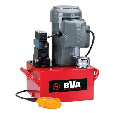 BVA Hydraulics Electric Pumps with Locking Solenoid Valve for Single Acting Cylinders PE50S3L25A